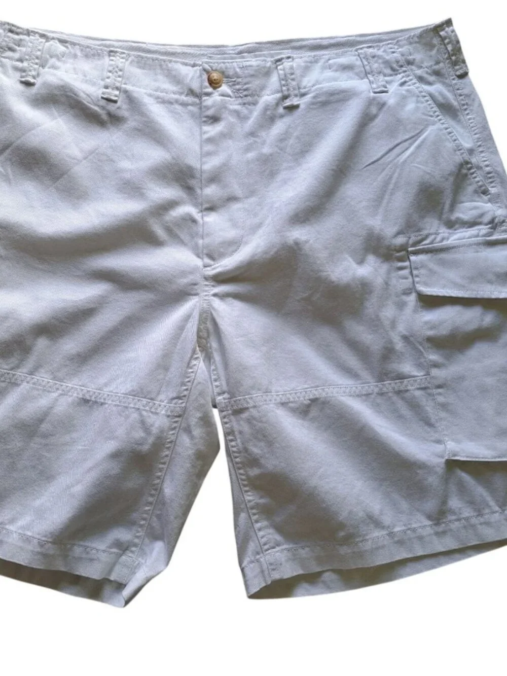 Polo Ralph Lauren Size 40 White Relaxed Fit Cargo Shorts  Cotton Pony Logo Beach - Picture 3 of 15